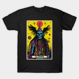 The Shaman Psychedelic Tarot Card Art Tee: Mystical Journey T-Shirt